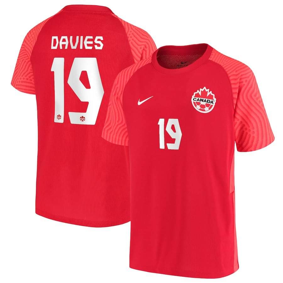 Alphonso Davies Canada 19 FIFA World Cup Jersey - Kit Captain