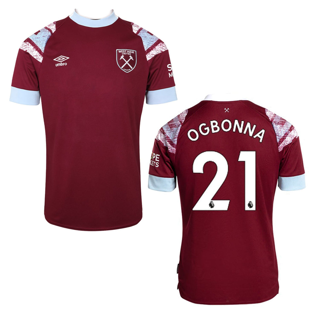 Angelo Ogbonna West Ham 21 Jersey - Kit Captain