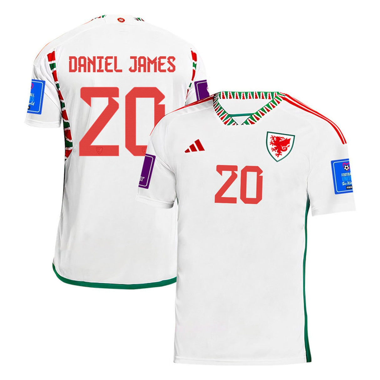 Daniel James Wales 20 Fifa World Cup Jersey - Kit Captain