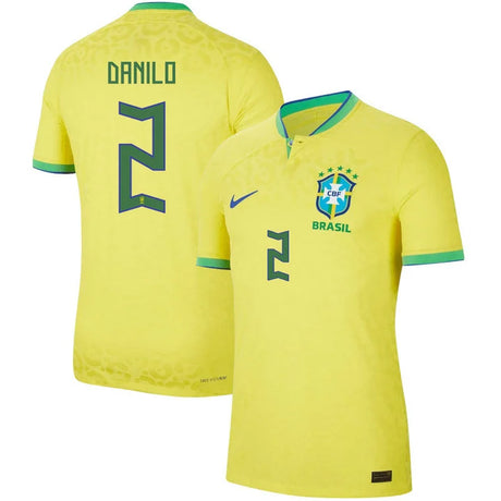 Danilo Brazil 2 FIFA World Cup Jersey - Kit Captain