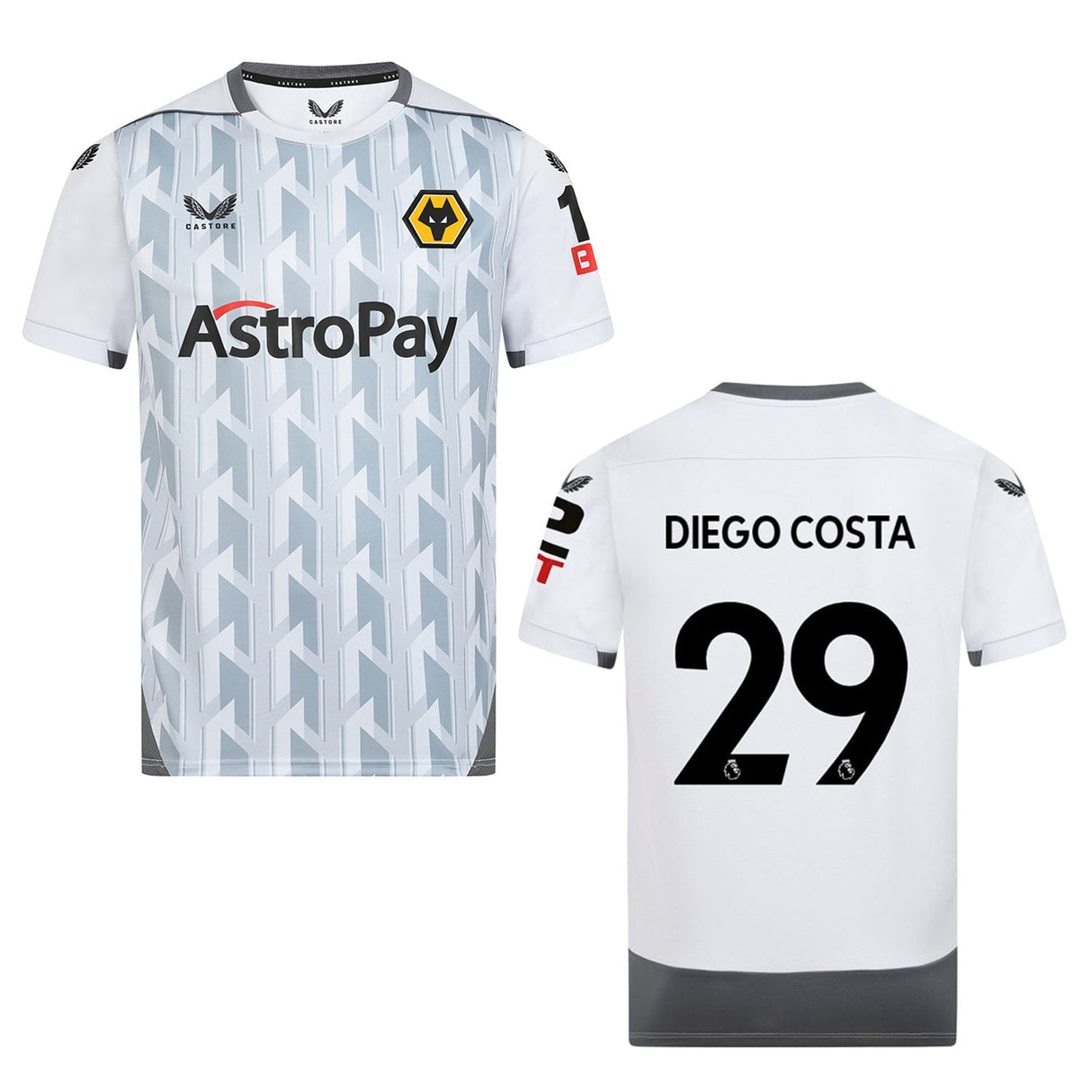 Diego Costa Wolves 29 Jersey - Kit Captain