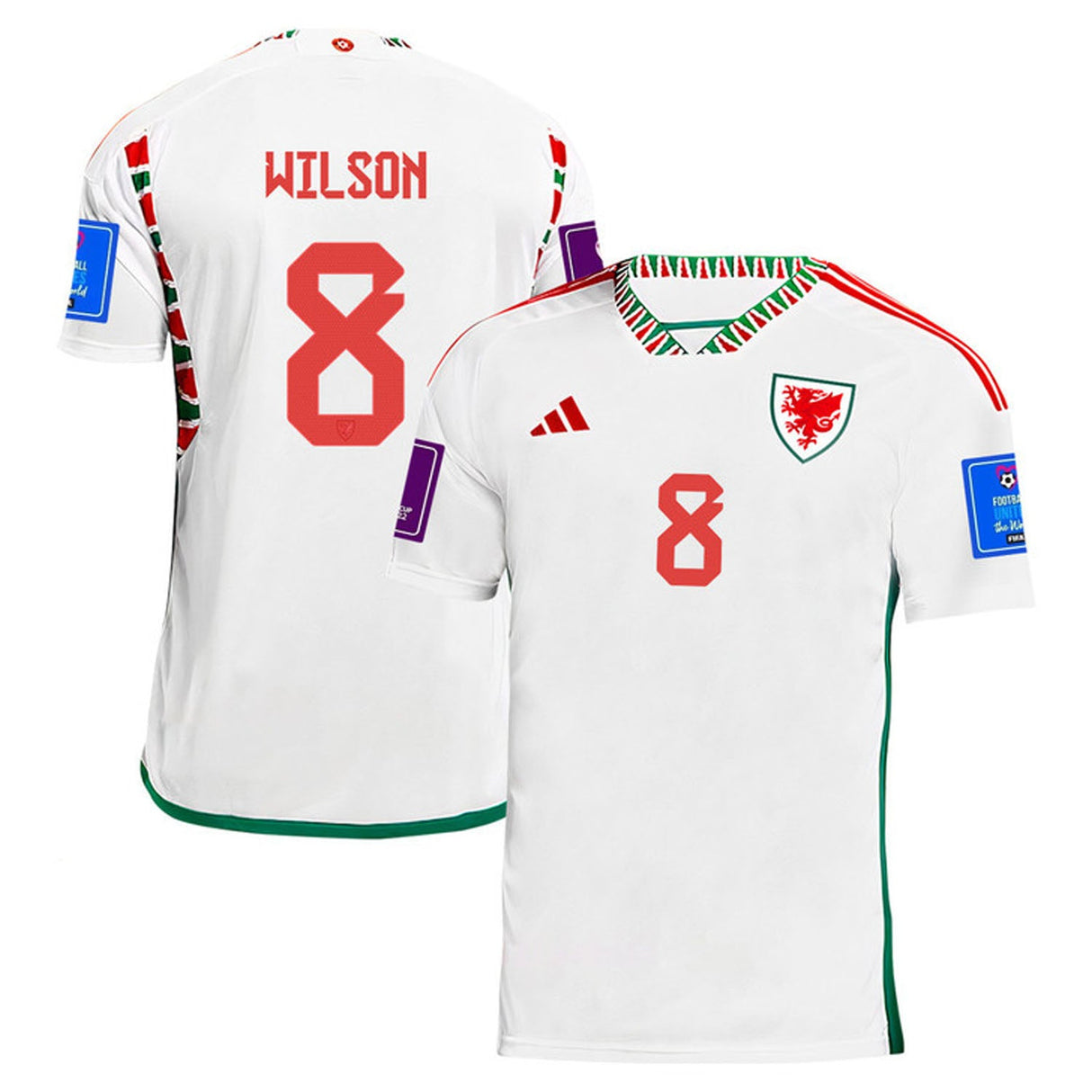 Harry Wilson Wales 8 Fifa World Cup Jersey - Kit Captain