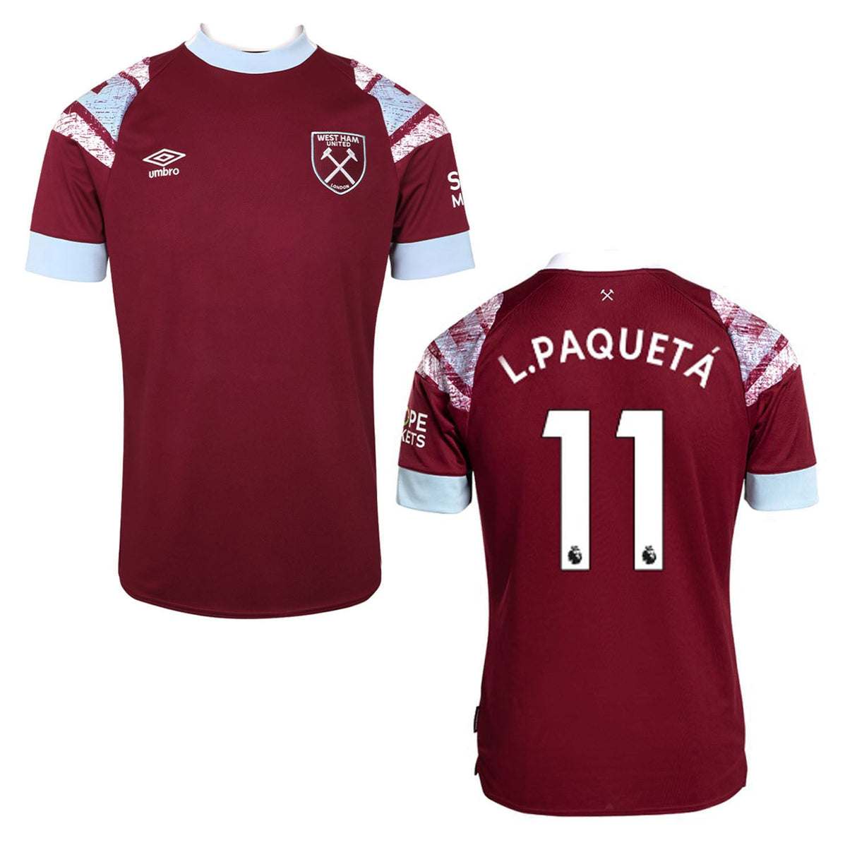 Lucas Paqueta West Ham 11 Jersey - Kit Captain