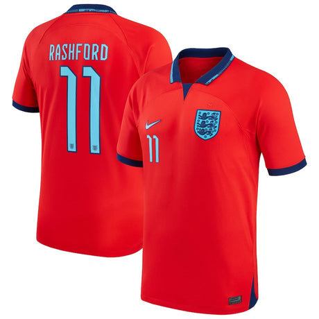 Marcus Rashford England 11 FIFA World Cup Jersey - Kit Captain