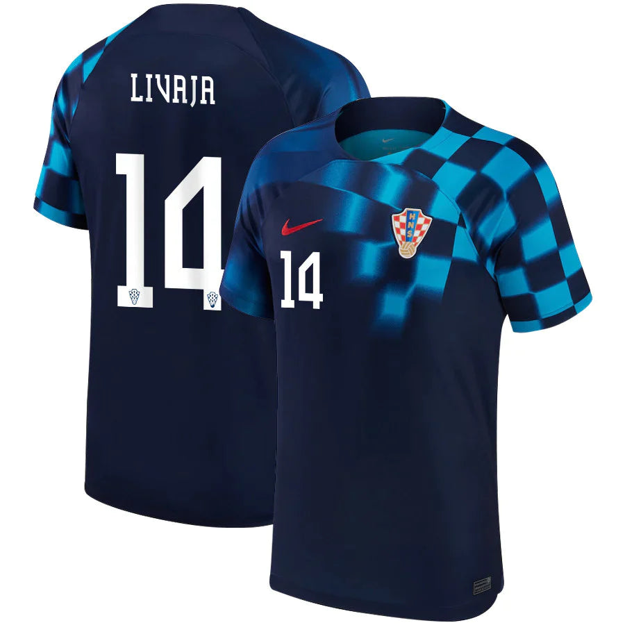 Marko Livaja Croatia 14 FIFA World Cup Jersey - Kit Captain