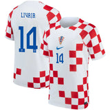 Marko Livaja Croatia 14 FIFA World Cup Jersey - Kit Captain