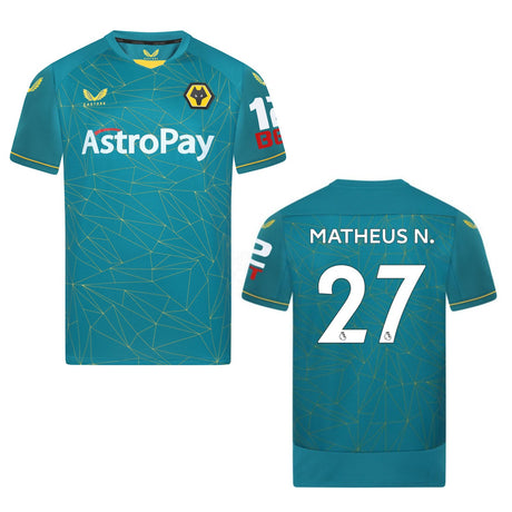 Matheus Nunes Wolves 27 Jersey - Kit Captain