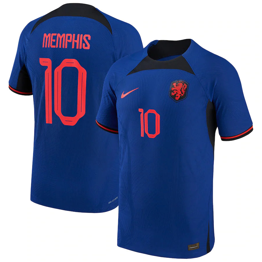 Memphis Depay Netherlands 10 FIFA World Cup Jersey - Kit Captain