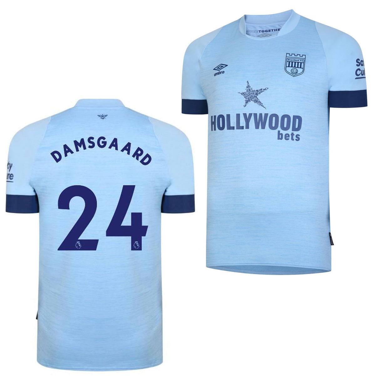 Mikkel Damsgaard Brentford 24 Jersey - Kit Captain