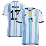 Cristian Romero Argentina 13 FIFA World Cup Jersey - Kit Captain