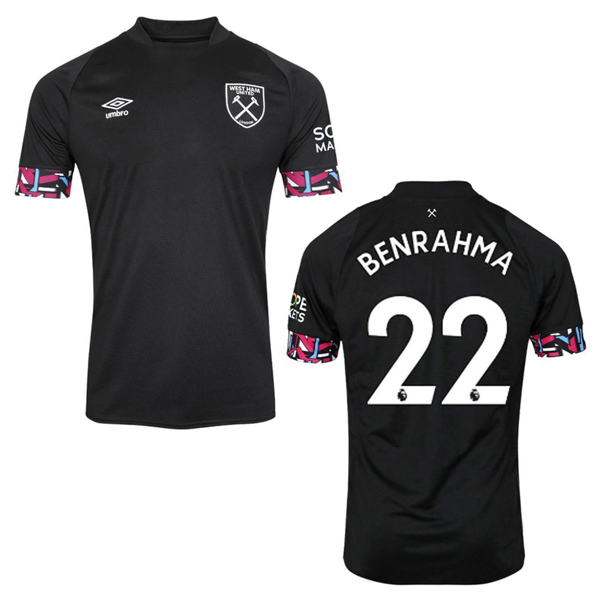 Said Benrahma West Ham 22 Jersey - Kit Captain