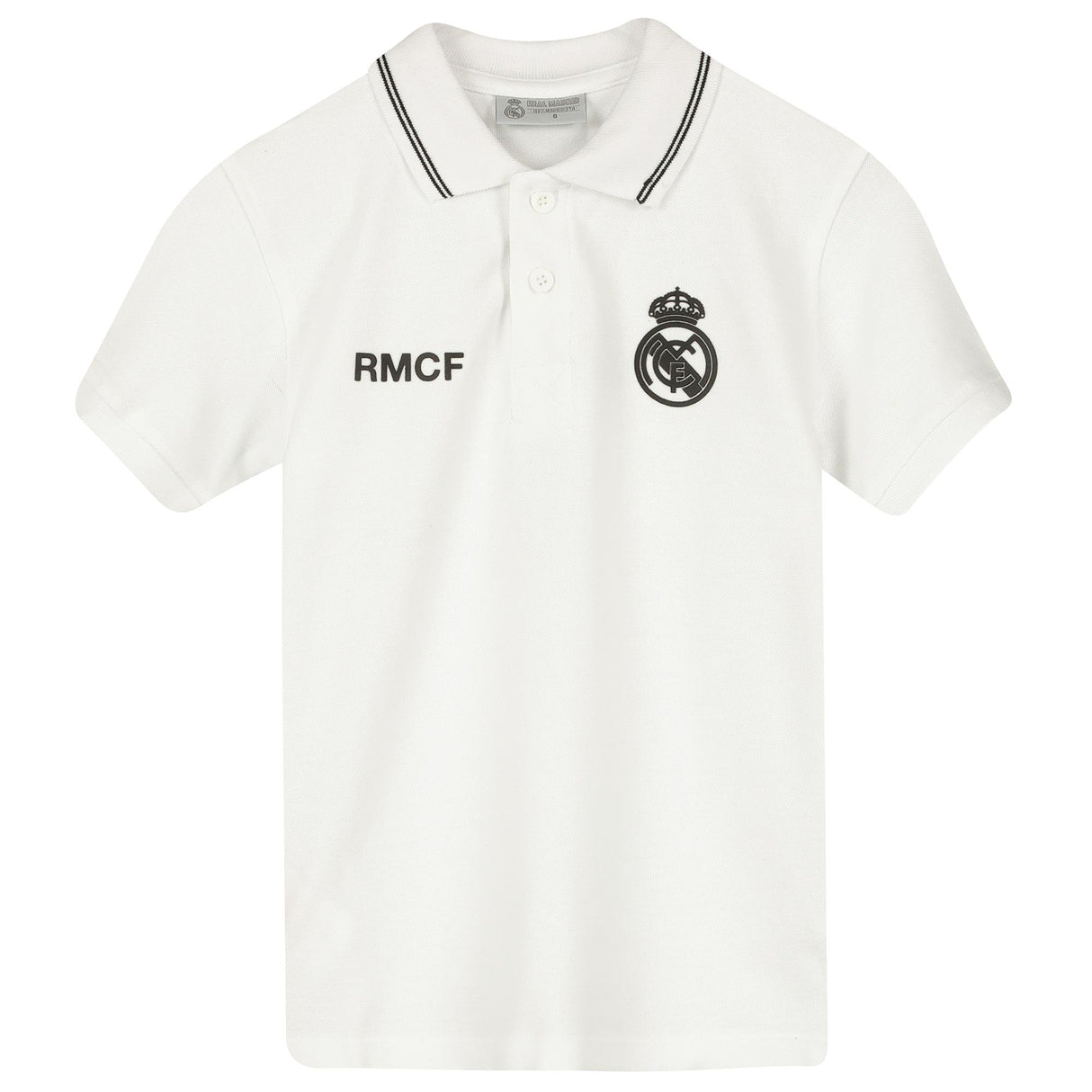 Real Madrid Polyester Training Polo Shirt - White - Junior - Kit Captain