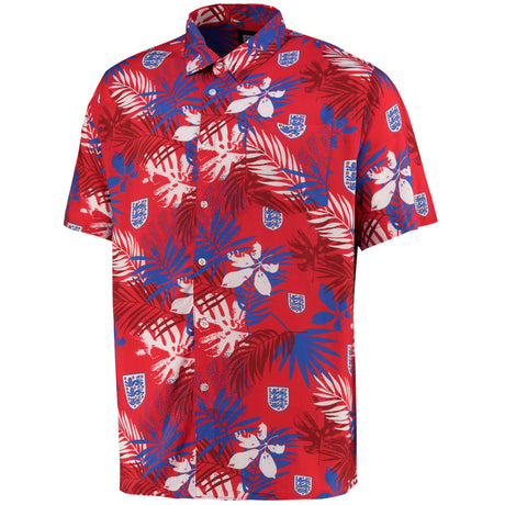 England Hawaiian Shirt - Red - Mens - Kit Captain