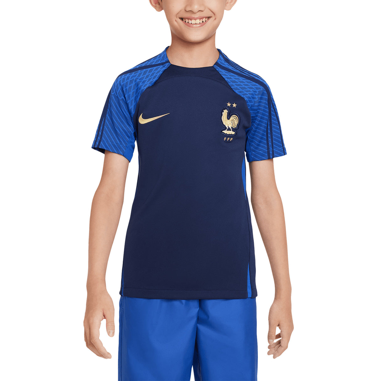 France Strike Short Sleeve Top - Navy - Kids