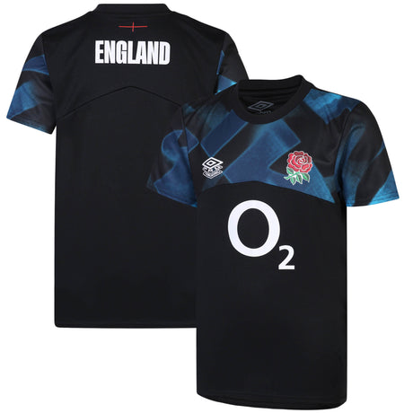 England Rugby Warm Up Jersey - Black/Blue - Junior - Kit Captain