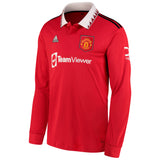 Manchester United Home Shirt 2022-23 - Kids - Long Sleeve - Kit Captain