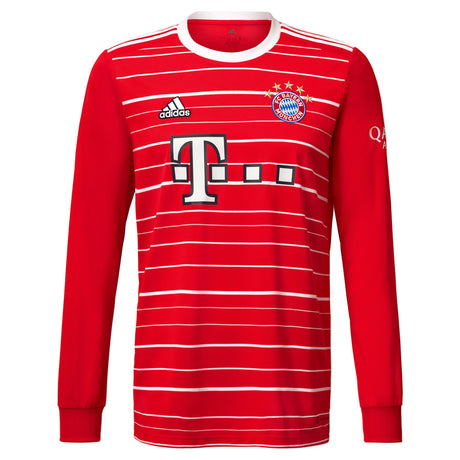 FC Bayern Home Shirt 2022-23 - Kids - Long Sleeve with Wanner 14 printing - Kit Captain