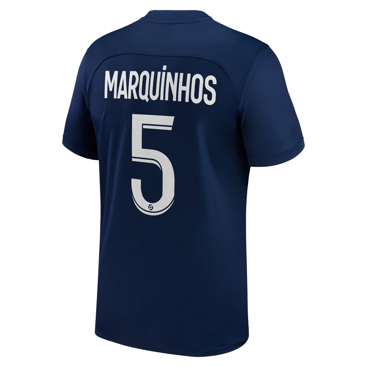 Paris Saint-Germain Home Stadium Shirt 2022-23 with Marquinhos 5 printing - Kit Captain