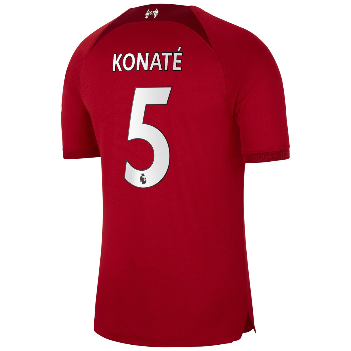 Liverpool Home Stadium Shirt 2022-23 with Konaté 5 printing - Kit Captain