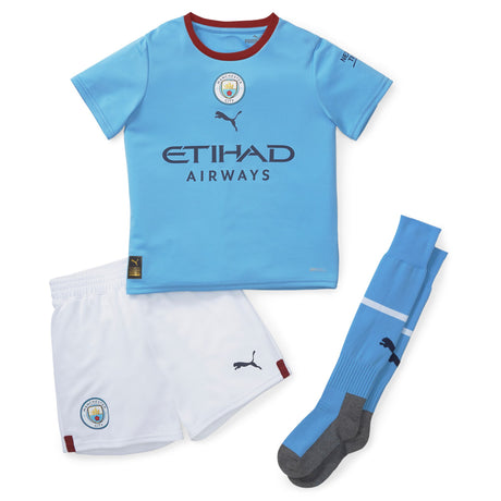 Manchester City Home Minikit 2022-23 with Grealish 10 printing - Kit Captain