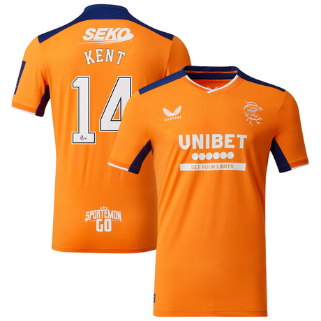 Glasgow Rangers Third Pro Shirt 2022-23 with Kent 14 printing - Kit Captain