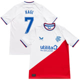 Glasgow Rangers Away Shirt 2022-23 - Kids with Hagi 7 printing - Kit Captain