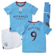 Manchester City Home Minikit 2022-23 with Haaland 9 printing - Kit Captain