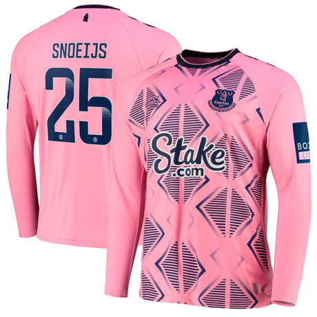 Everton WSL Away Shirt 2022-23 - Long Sleeve with Snoeijs 25 printing - Kit Captain