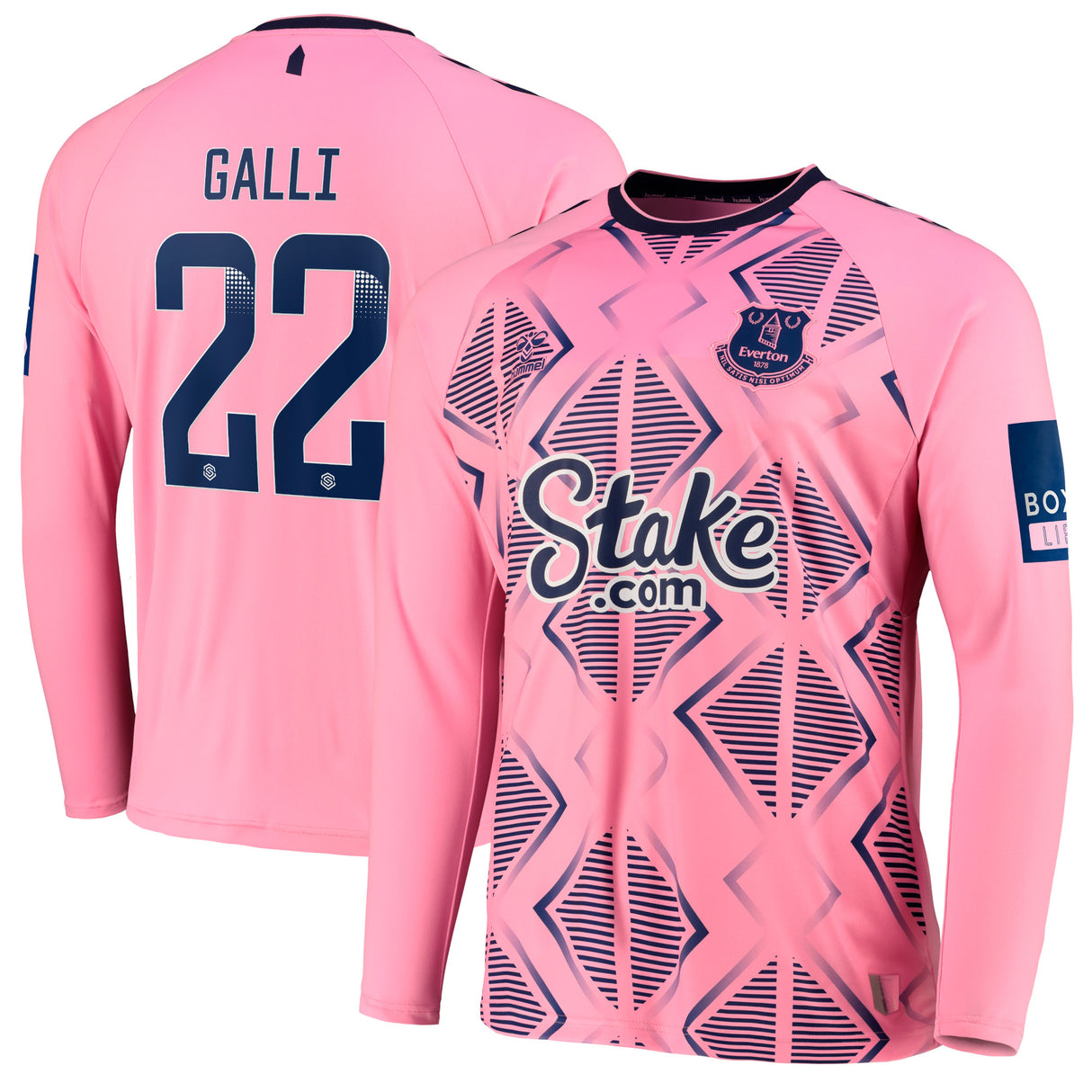 Everton WSL Away Shirt 2022-23 - Long Sleeve with Galli 22 printing - Kit Captain