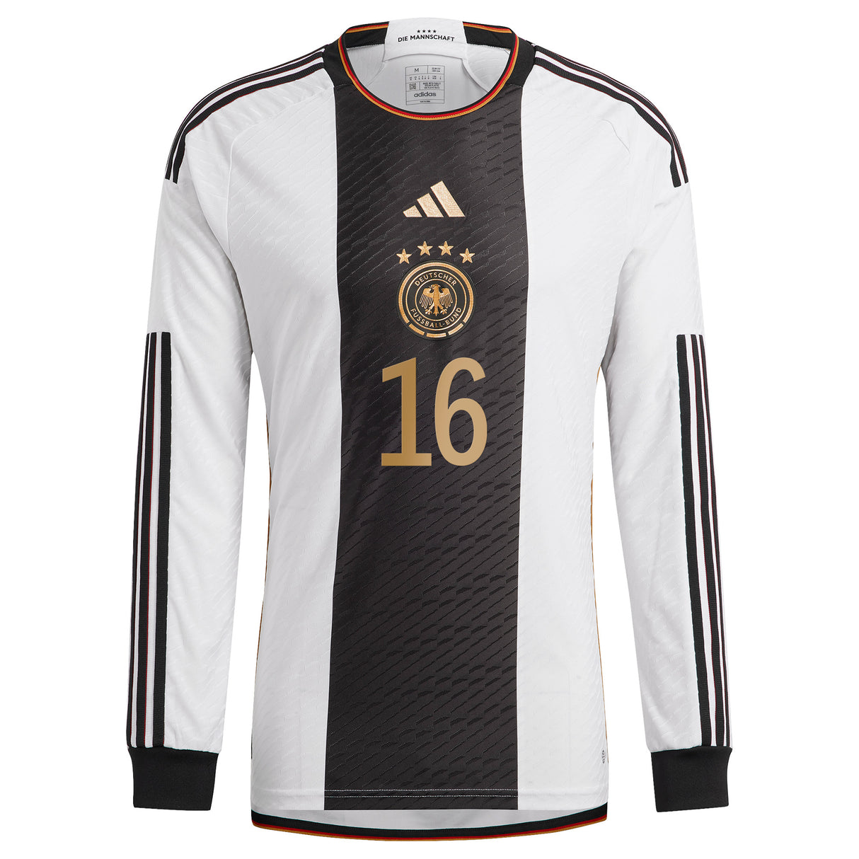 Germany Home Authentic Shirt - Long Sleeve with Klostermann 16 printing - Kit Captain