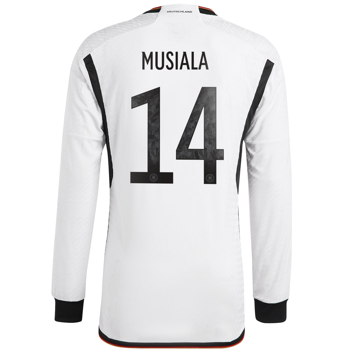 Germany Home Authentic Shirt - Long Sleeve with Musiala 14 printing - Kit Captain