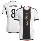 Germany Home Shirt with Goretzka 8 printing - Kit Captain