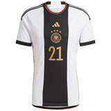 Germany Home Shirt with Gündogan 21 printing - Kit Captain