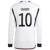 Germany Home Shirt - Long Sleeve with Gnabry 10 printing - Kit Captain