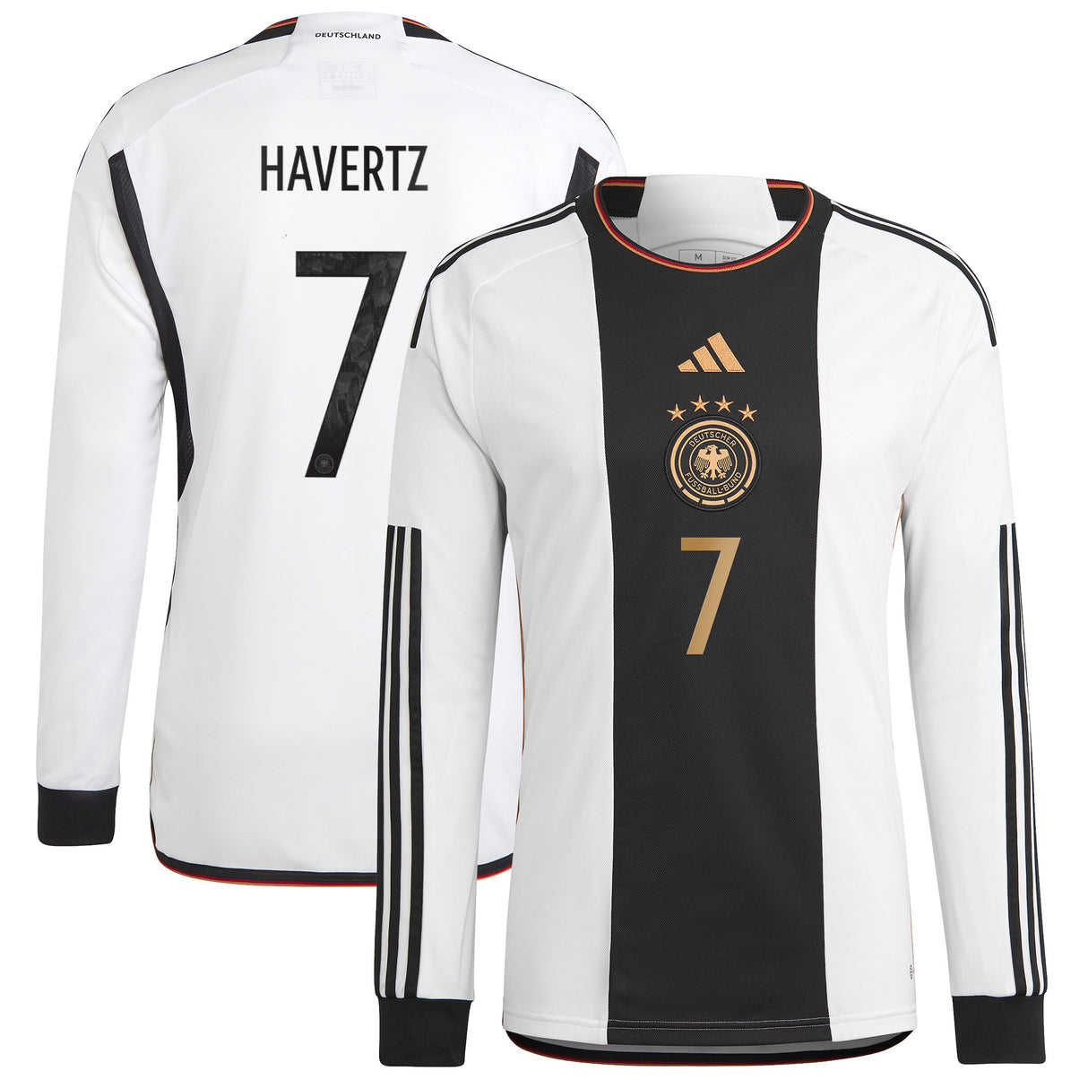 Germany Home Shirt - Long Sleeve with Havertz 7 printing - Kit Captain