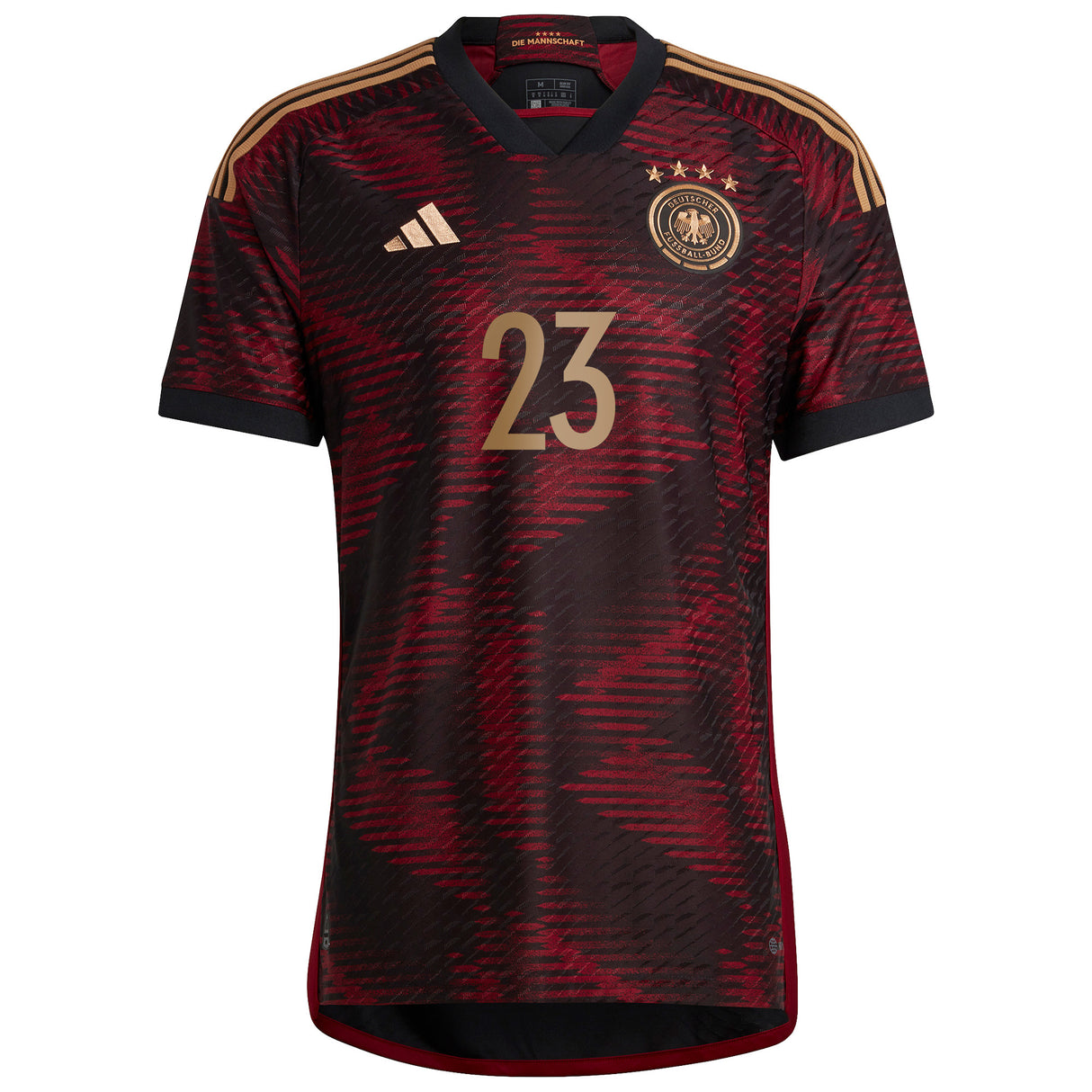 Germany Away Authentic Shirt with Schlotterbeck 23 printing - Kit Captain