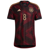 Germany Away Authentic Shirt with Goretzka 8 printing - Kit Captain