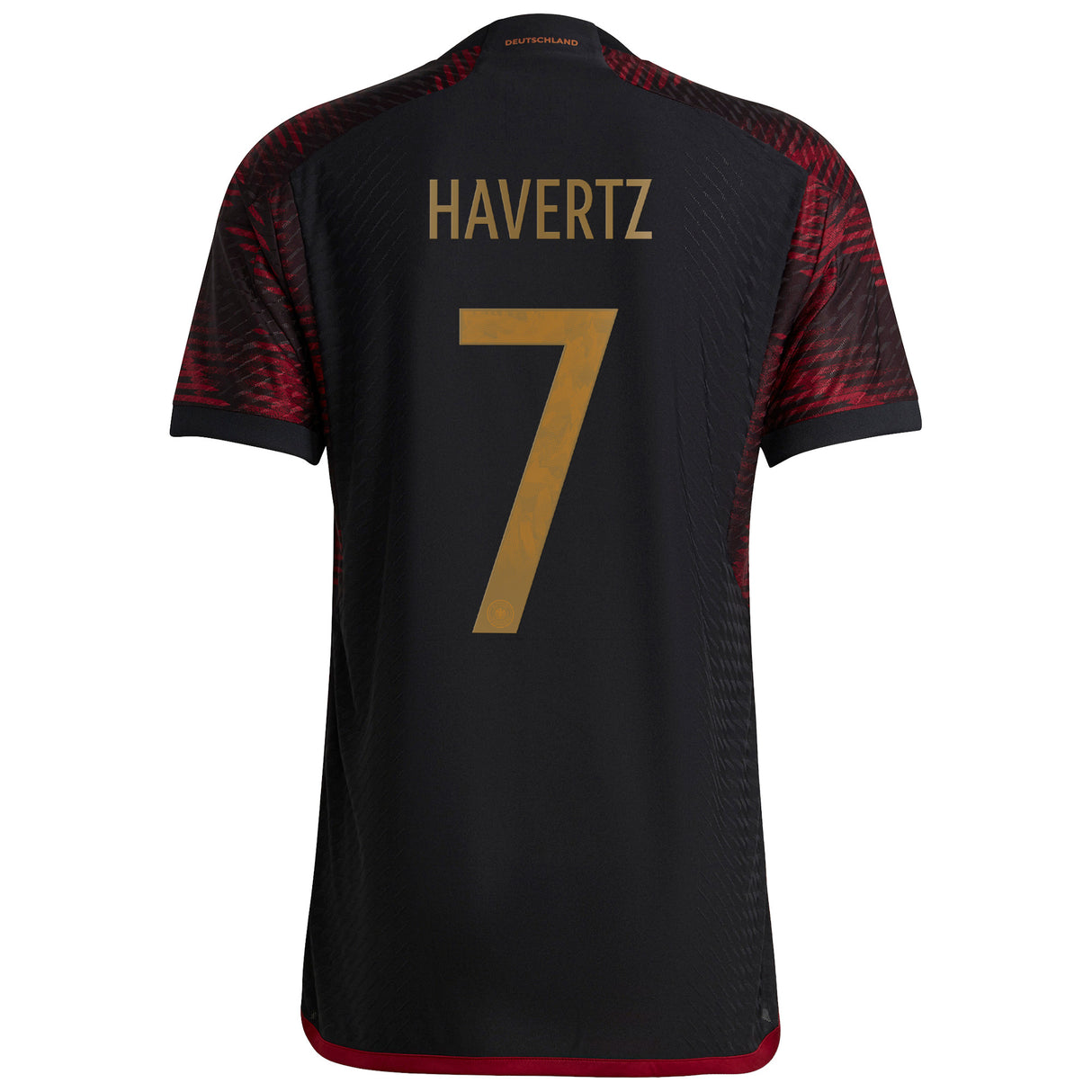 Germany Away Authentic Shirt with Havertz 7 printing - Kit Captain