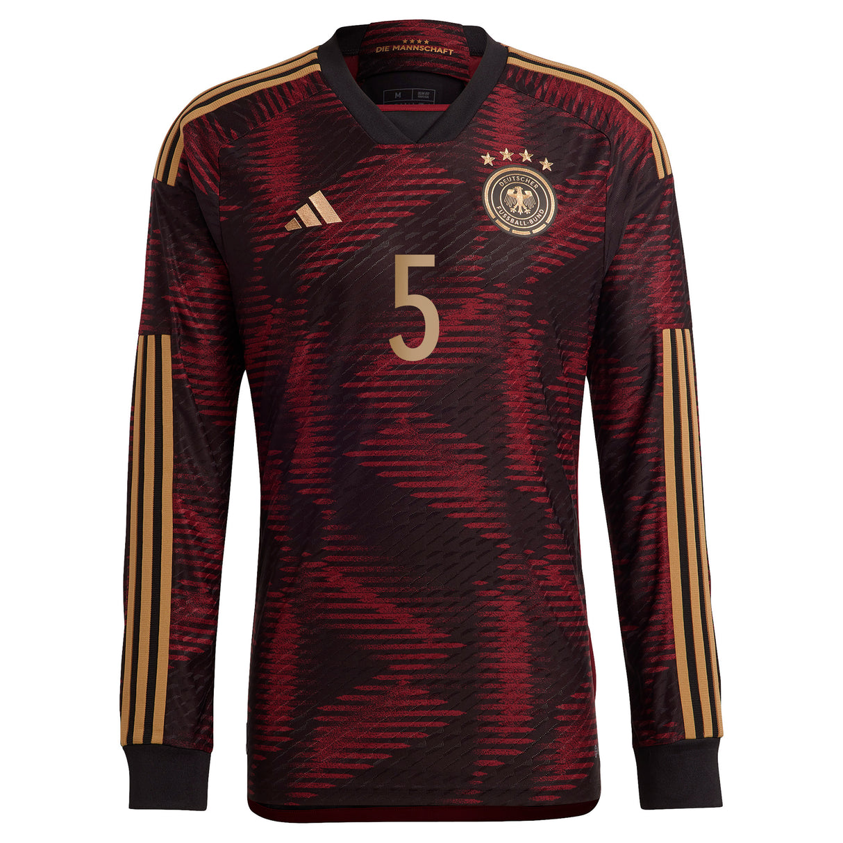 Germany Away Authentic Shirt - Long Sleeve with Kehrer 5 printing - Kit Captain