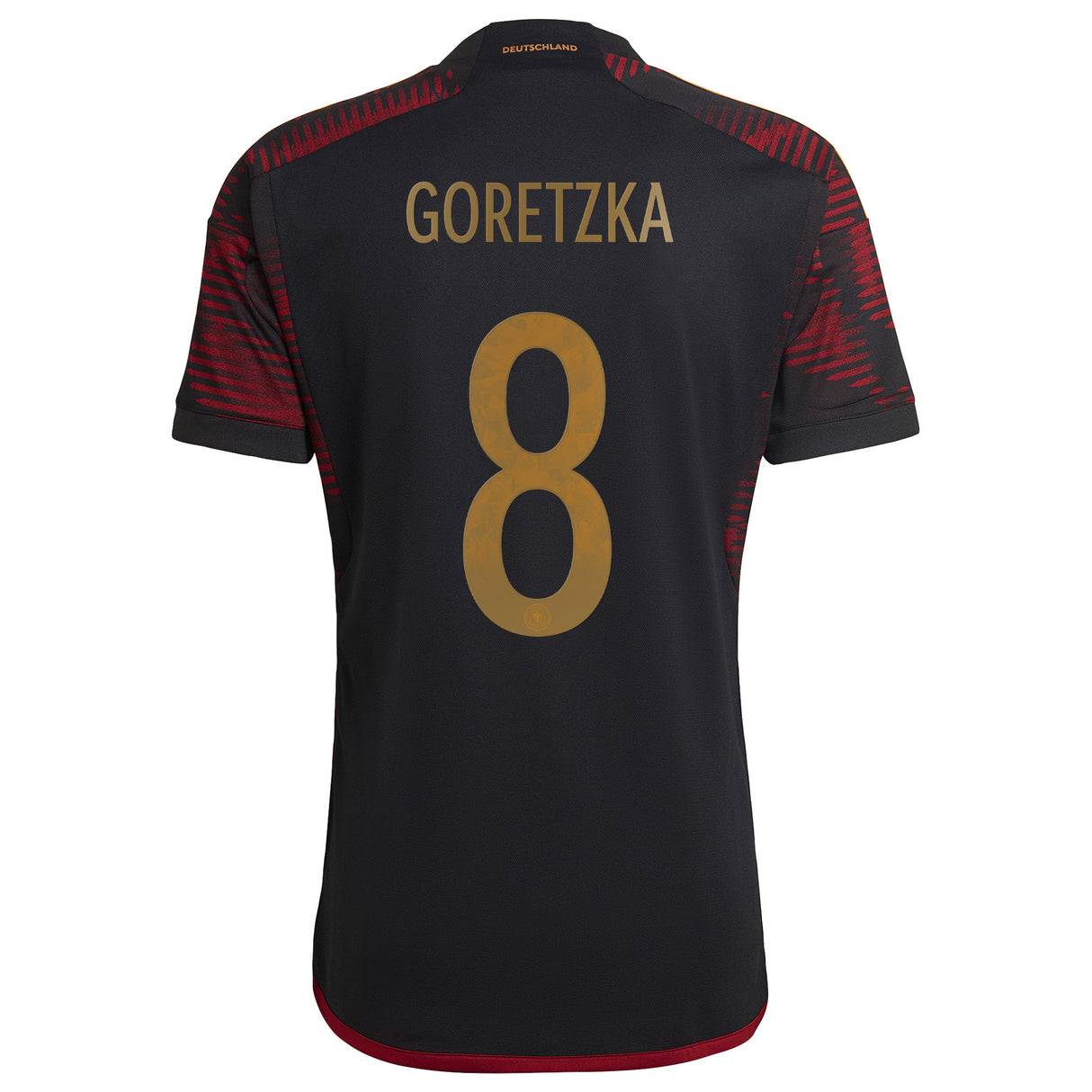 Germany Away Shirt with Goretzka 8 printing - Kit Captain