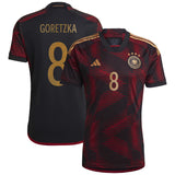 Germany Away Shirt with Goretzka 8 printing - Kit Captain