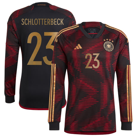 Germany Away Shirt - Long Sleeve with Schlotterbeck 23 printing - Kit Captain