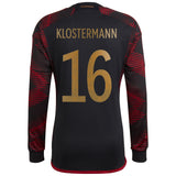 Germany Away Shirt - Long Sleeve with Klostermann 16 printing - Kit Captain