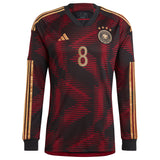 Germany Away Shirt - Long Sleeve with Goretzka 8 printing - Kit Captain