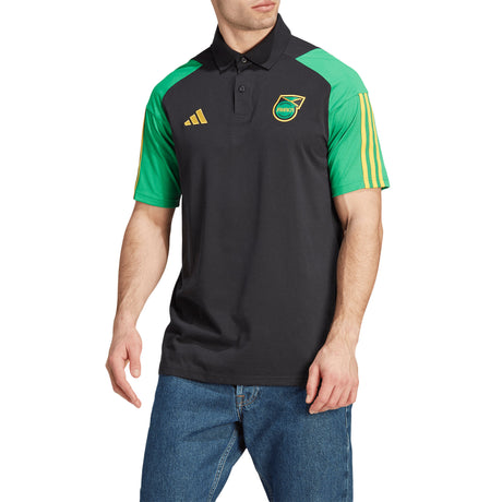 Jamaica adidas Training Cotton Polo - Black - Kit Captain