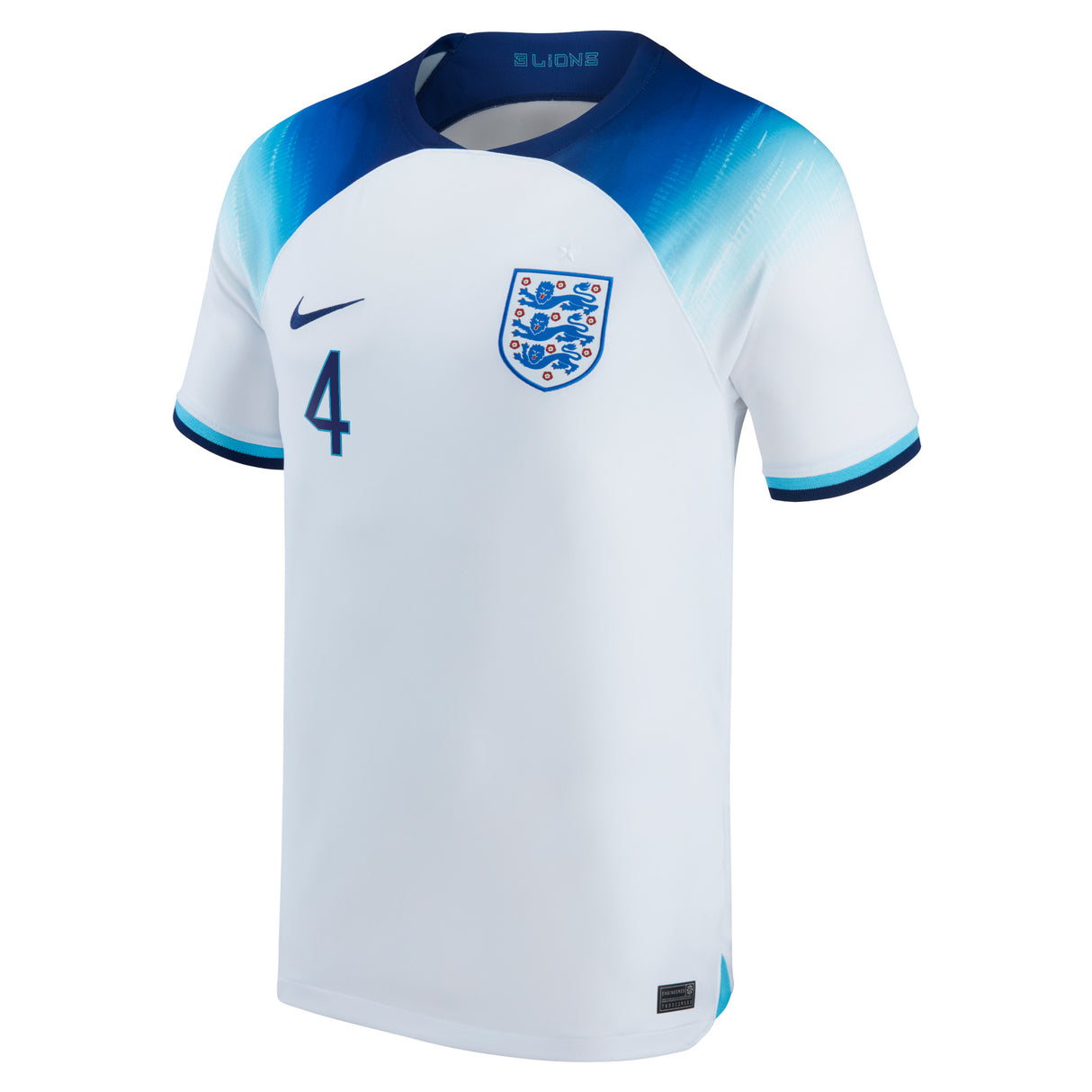 England Home Stadium Shirt 2022 with Rice 4 printing - Kit Captain