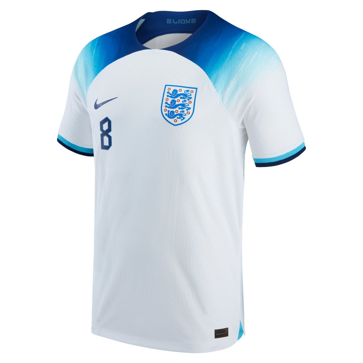 England Home Match Shirt 2022 with Henderson 8 printing - Kit Captain