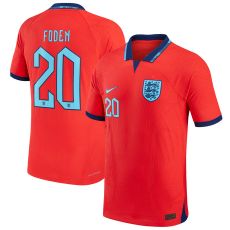 England Away Match Shirt 2022 with Foden 20 printing - Kit Captain