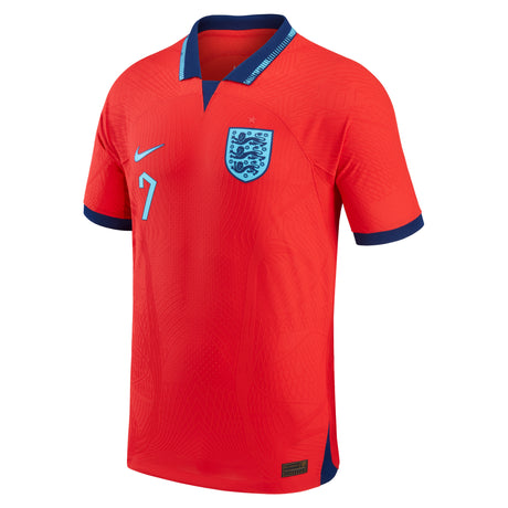 England Away Match Shirt 2022 with Grealish 7 printing - Kit Captain