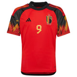 Belgium Home Shirt - Kids with Lukaku 9 printing - Kit Captain